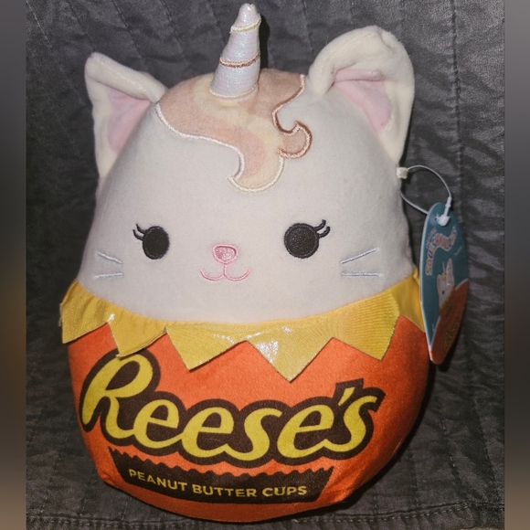 Squishmallows Other - NWT 8” Tovinda the Caticorn 🐈 In Reese’s Peanut Butter Cup Squishmallow Hershey